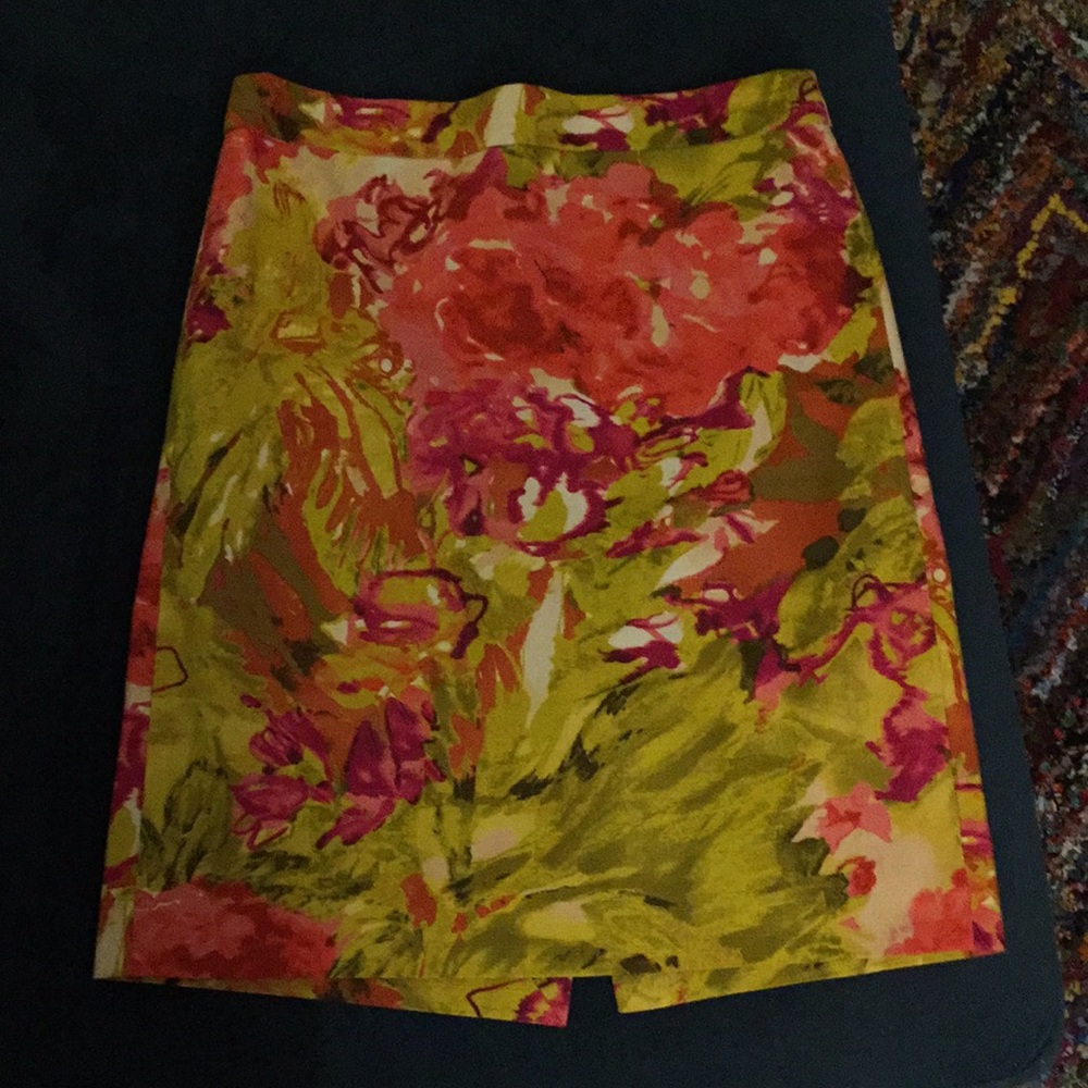 J Crew Floral Pencil Skirt